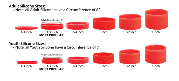 Custom Rubber Bracelets - Personalize Your Own - 100% Silicone