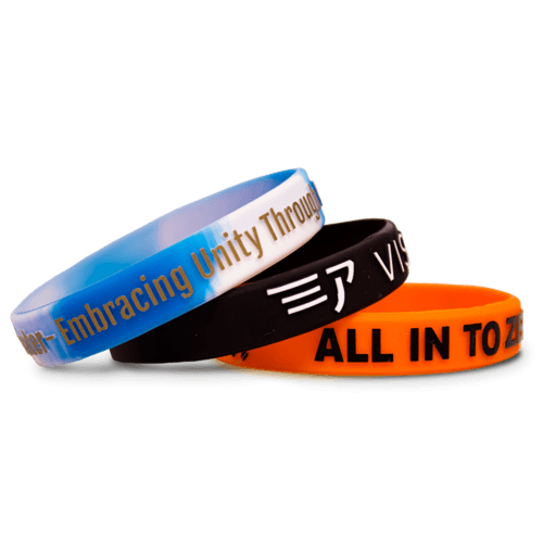 Wanstay Custom Rubber Bracelets, Silicone Wrist Bands, Embossed Printing,  Solid Color Bulk Bracelets, Various Sizes, Rubber Wristbands for Events