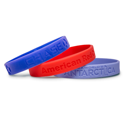 Silicone Made Youth Baseball Wristbands - Customized