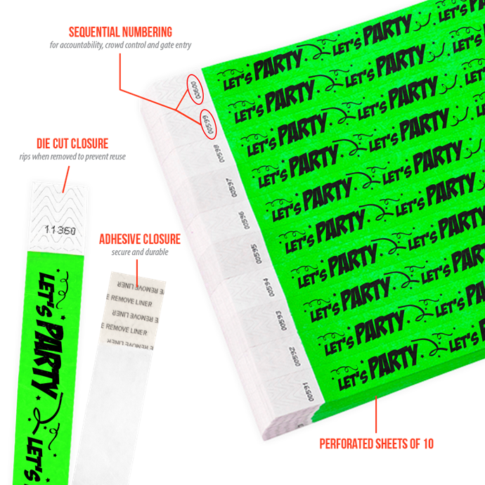 Custom Paper Wrist Bands