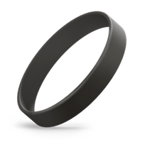 Plain store black wristband